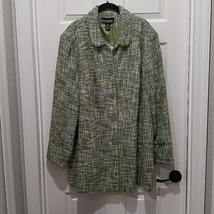 Cotton Linen blend lined coat